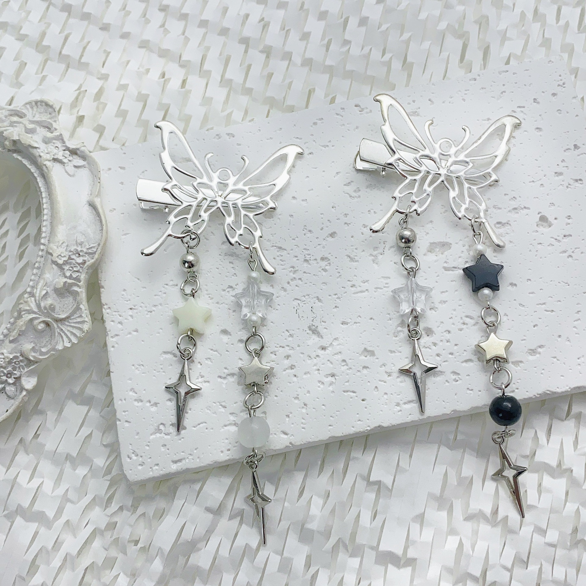 Holiday, Street Occasion IG Style Lady Women's Butterfly Alloy Charm Hair Clips