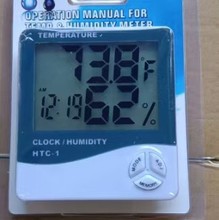 HTC-1溫度計 大屏幕溫濕度計 電子溫度計 鬧鍾溫濕度計
