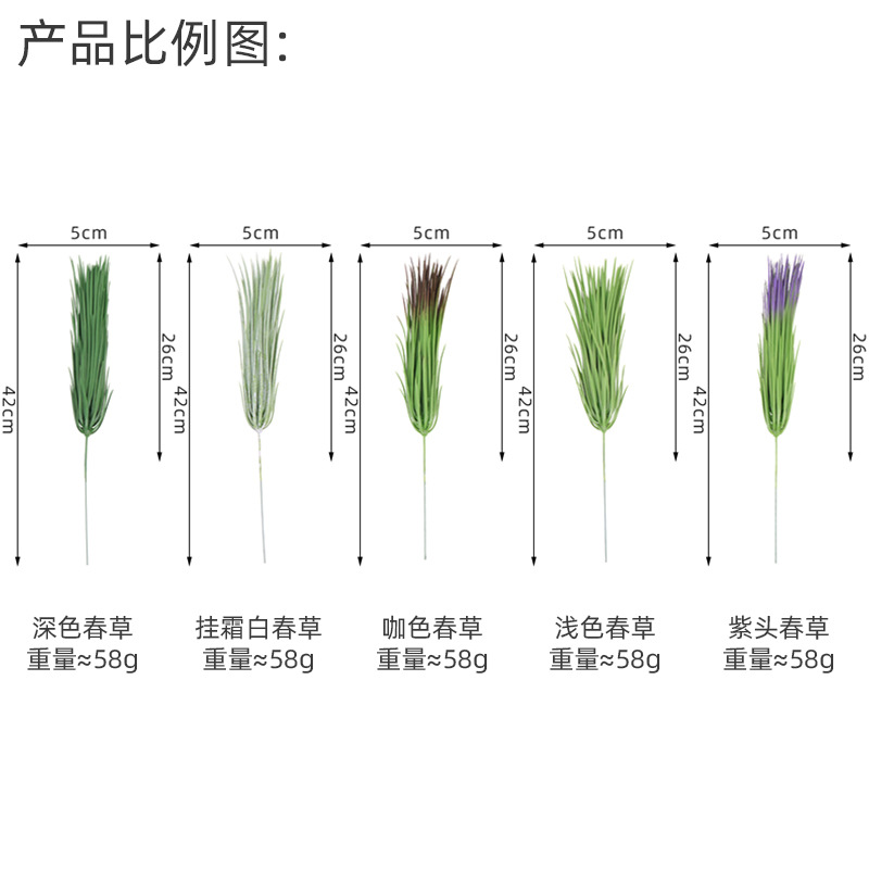 Cross -border wholesale simulation green little spring grass home green plants decorative ornament garden decorative plant 2