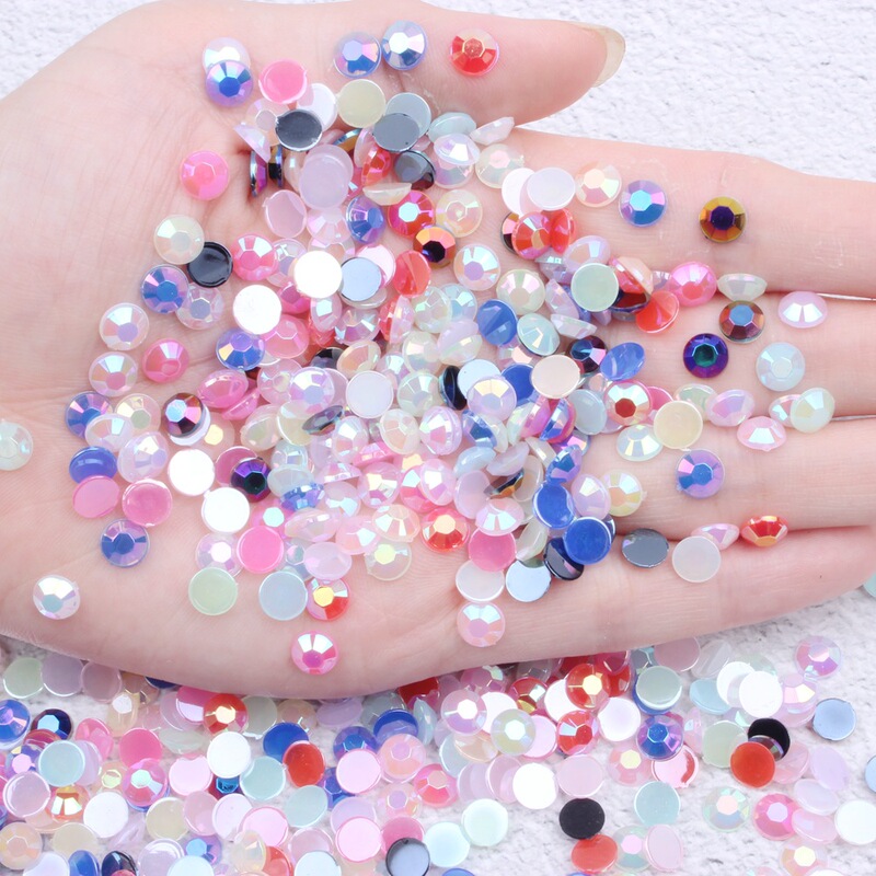 Acrylic flat nail drill jelly AB color hairpin cream gel DIY hair accessories accessories wholesale
