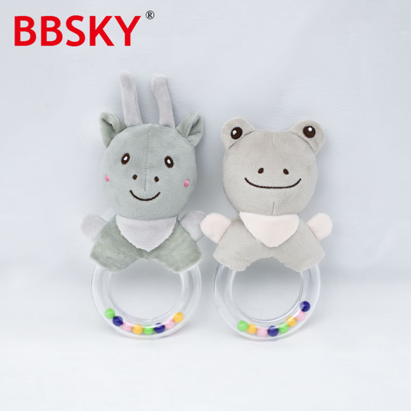 Juguetes para bebés de comercio exterior 0 - 1 años pueden roer bebés tranquilizadores campana de mano campana de mano campana de cama fábrica en stock