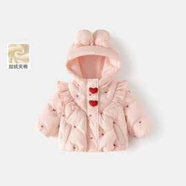 m363棉服新款洋气宝宝外套加绒加厚小童儿童棉衣棉袄冬季保暖冬装