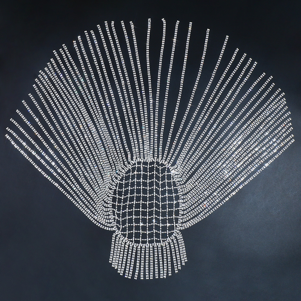 Comercio exterior transfronterizo Venta caliente borla tocado moda sexy exagerada larga borla diadema Cadena de pelo aro de pelo