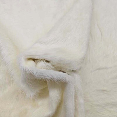 白色马毛皮现货整张皮毛一体地毯长毛绒箱包皮|ru