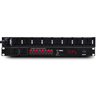 Stage socket sequence management controller with display screen professional stage intelligent eight-way power sequencer