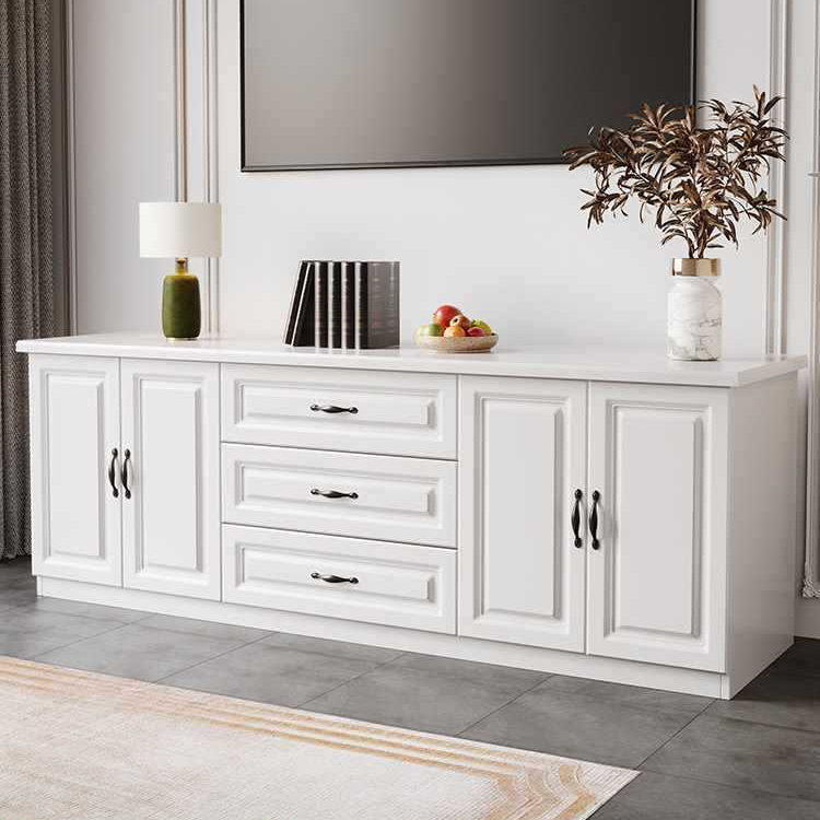 Solid Wood Tv Cabinet Home Modern Simple Light Luxury Living Room Floor Cabinet Small Apartment Bedroom Simple Floor-Standing Tv Cabinet