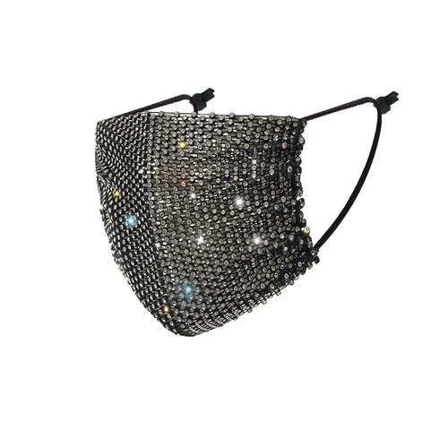 Hot selling new cross-border mask with diamonds for women, summer flash European and American color trendy rhinestone street stall