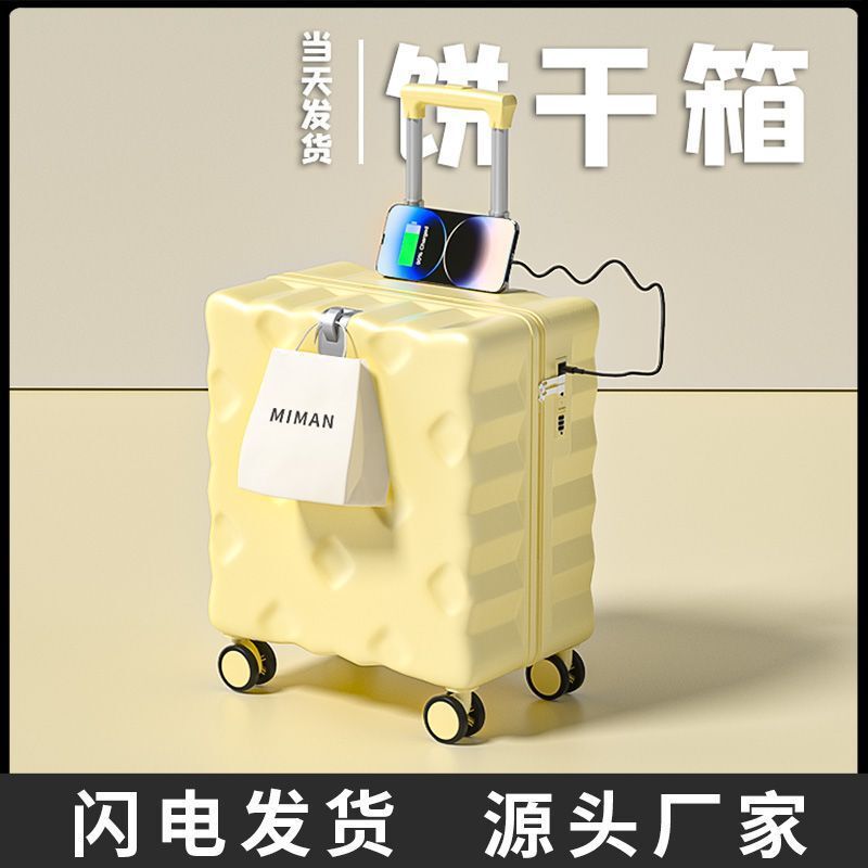 Small Suitcase, Boarding Password Box, Student Lightweight Suitcase, Biscuit Light Sound Universal Wheel, Fashionable Trolley Case