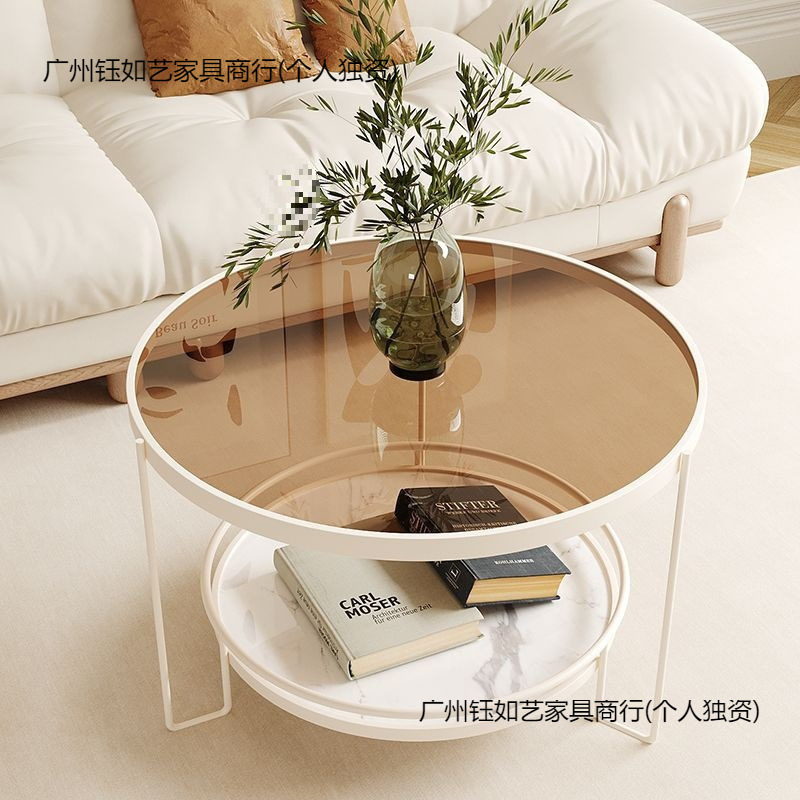 网红现代意式长虹茶几小户型客厅圆形家用极简迷你小桌子|undefined