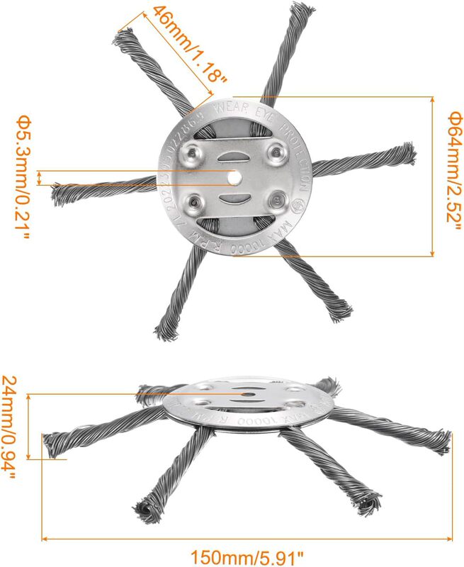 6インチの小さいリチウムの電気の新型の鋼線は草の頭を打ちます150x5.5mm6刀の園林の草の草を取ります。|undefined