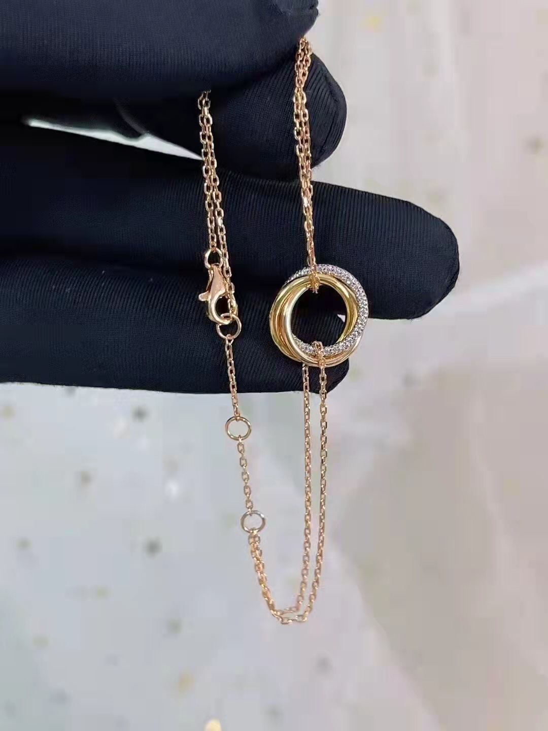 18K Rose Gold Bracelet - White Diamond