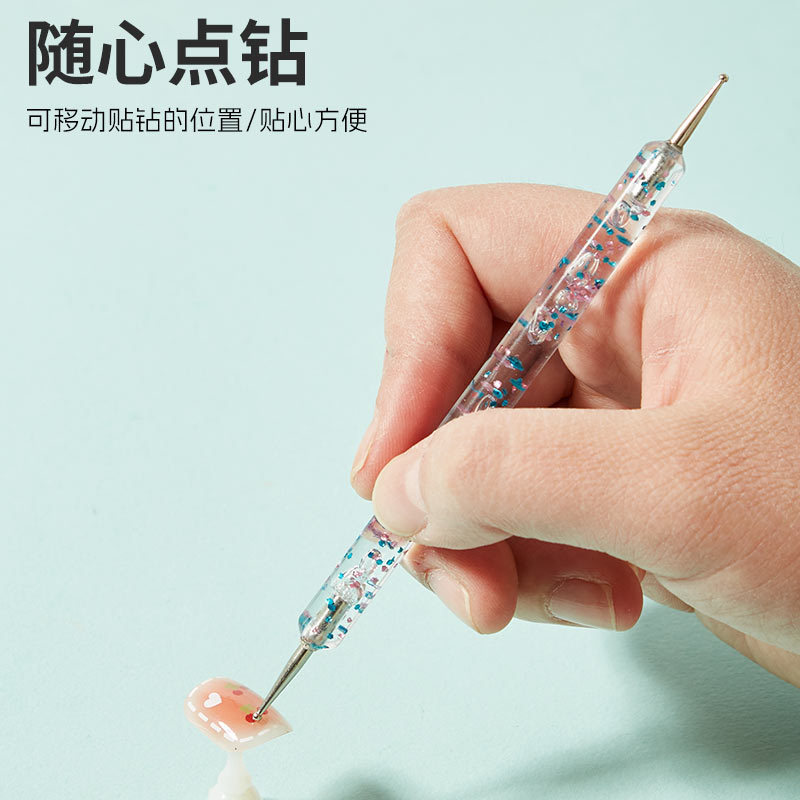 ネイルペンセット5本アクリルダブルヘッドドリルペンスパイラルセットネイルサロン専用花針付きドリル|undefined