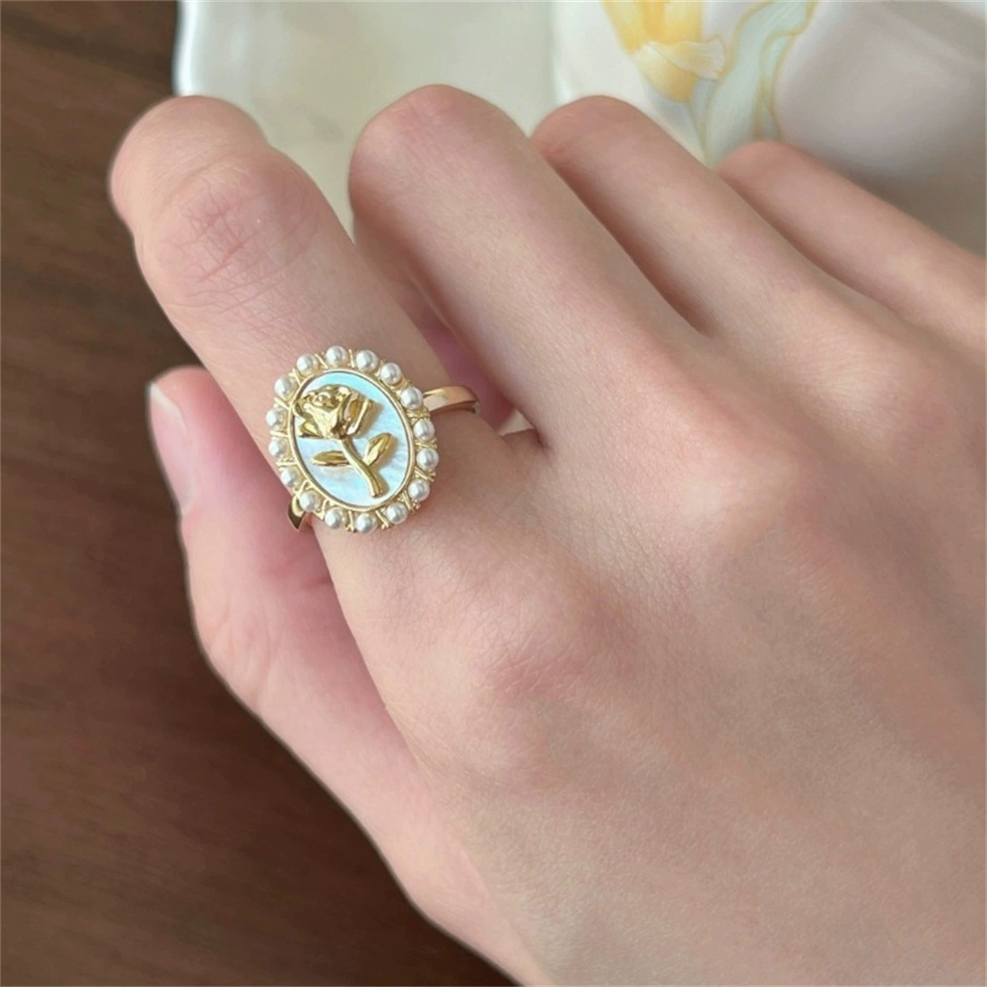 Кольцо (Brand zirconium) серебро 925 с жемчугом — лёгкая роскошь, качественное, не тускнеет