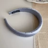 Blue wide hot black diamond hoop