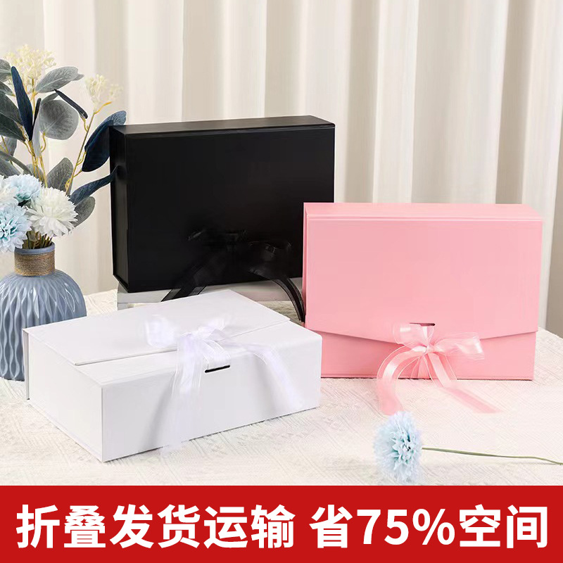 Caja de Regalo con Lazo, Plegable, con Cinta Decorativa, Tipo Sobre, Venta al Por Mayor