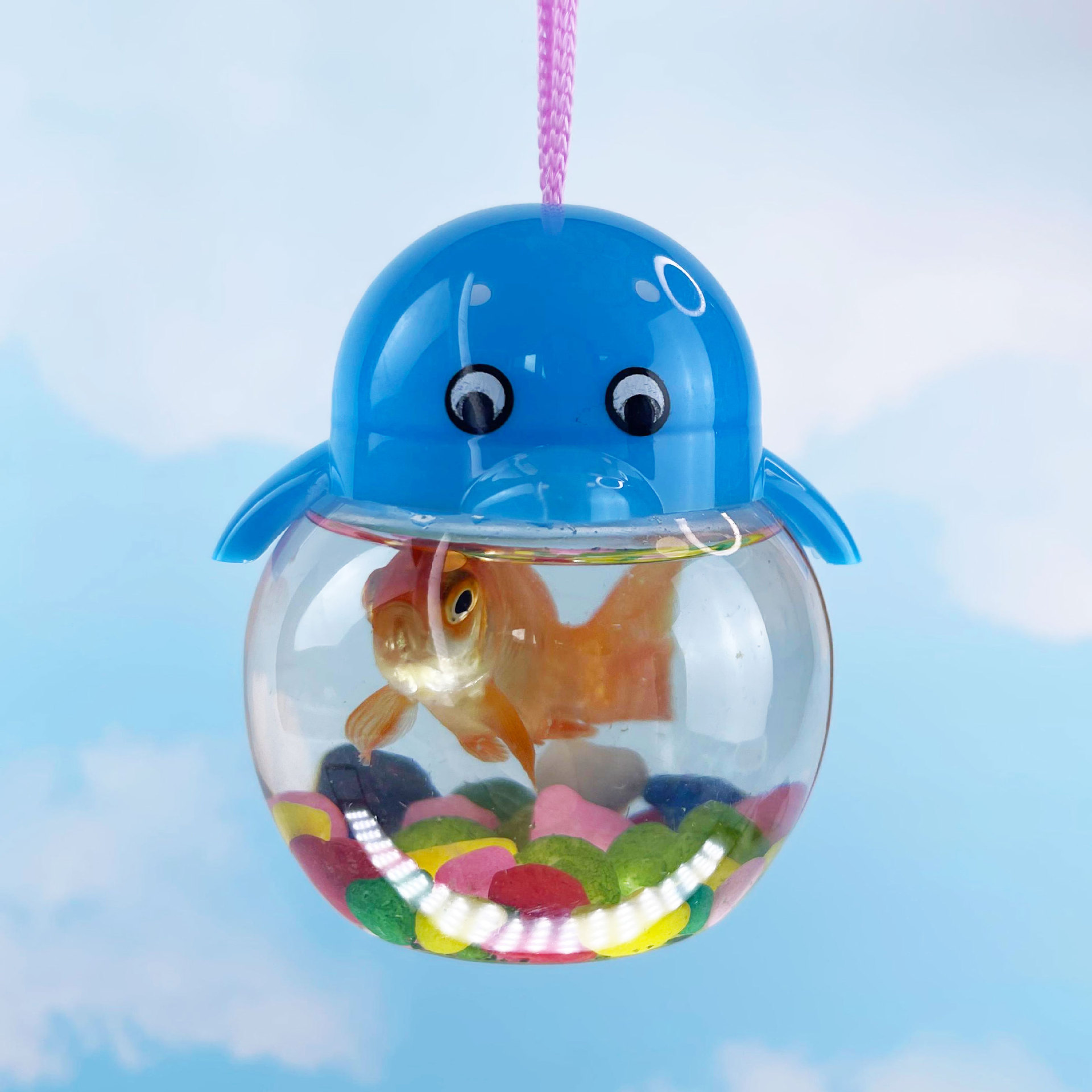 Botella QQ mini botella de pescado de dibujos animados caja de tortuga para niños caja de mascotas portátil con cuerda mercado nocturno parques puestos al por mayor