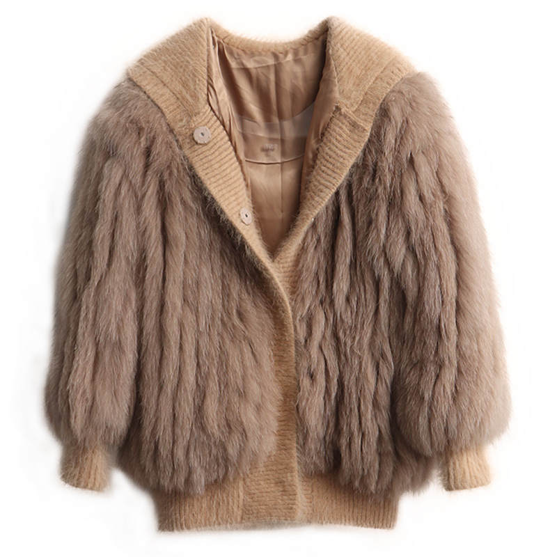 2023 Winter new Haining fur slimming car Strip mid-length fox fur coat women's fur coat special offer 2023 Winter new Haining fur slimming car Strip mid-length fox fur coat women's fur coat special offer