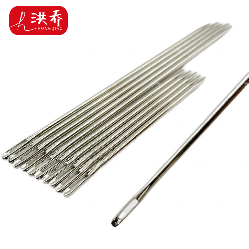 粗3mm手工针大号钢针加粗针麻袋针麻绳针包装封袋口30cm手缝针-阿里巴巴
