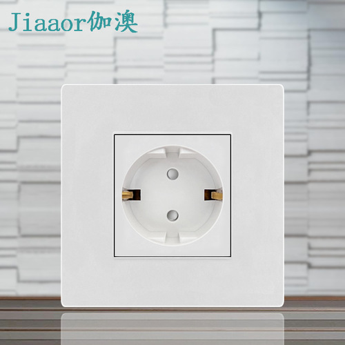 Type 86 European standard switch socket panel dual USB+type C European standard 2-hole TV telephone computer plug concealed installation