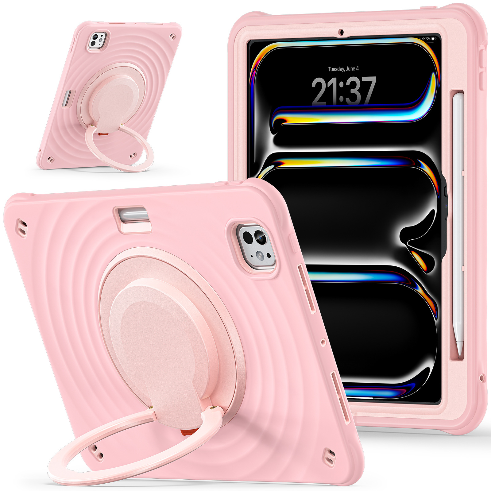 Suitable for iPad Pro 11 2024 Adsorption Pen Slot Tablet Protective Cover Kitchen Wall-Mounted Bracket