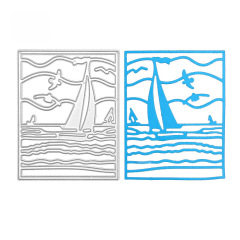 Cutting dies, steel cutting dies, children's DIY flower stamping dies, cutting templates, sailboat landscape frame dies