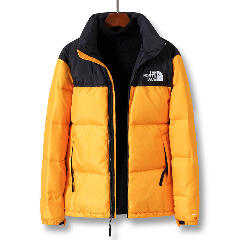 Keep warm men's solid color down jacket for leisure with zipper
