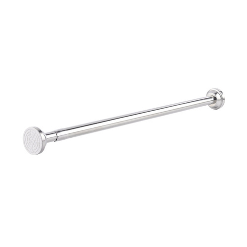 P616304 Stainless Steel Shower Curtain Rod No Punching Telescopic Rod Bathroom Curtain Shower Rod Door Curtain Rod Wardrobe Clothes Drying