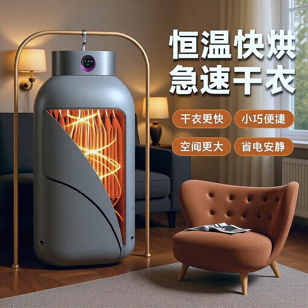 2025 Household Dryer Small Clothes Dryer New Clothes Dryer Dormitory Baby Folding Portable Windbreaker