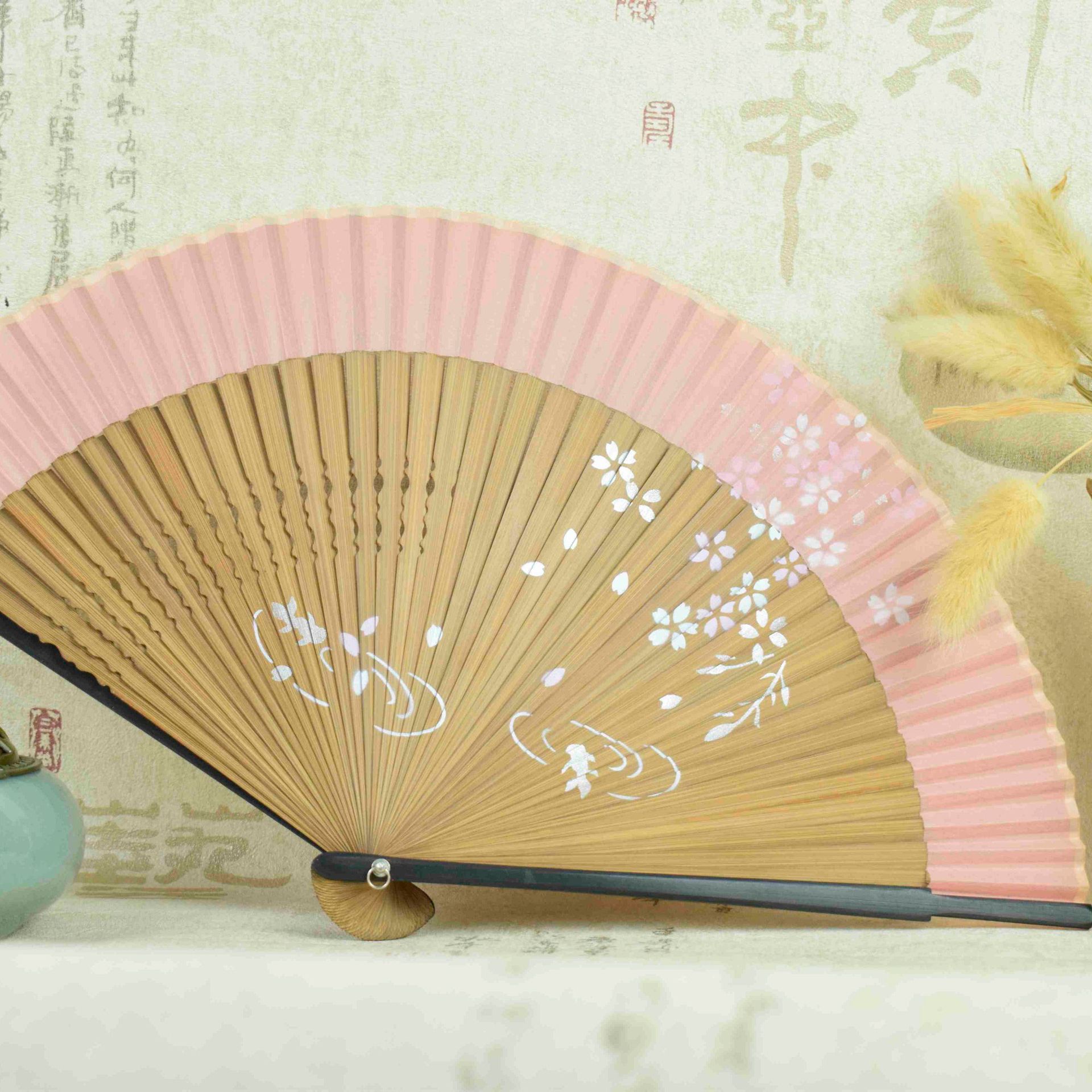 Personalizado a pedido 21cm nuevo ventilador de fila pequeña de estilo antiguo chino elegante ventilador de baile para damas ventilador plegable de regalo