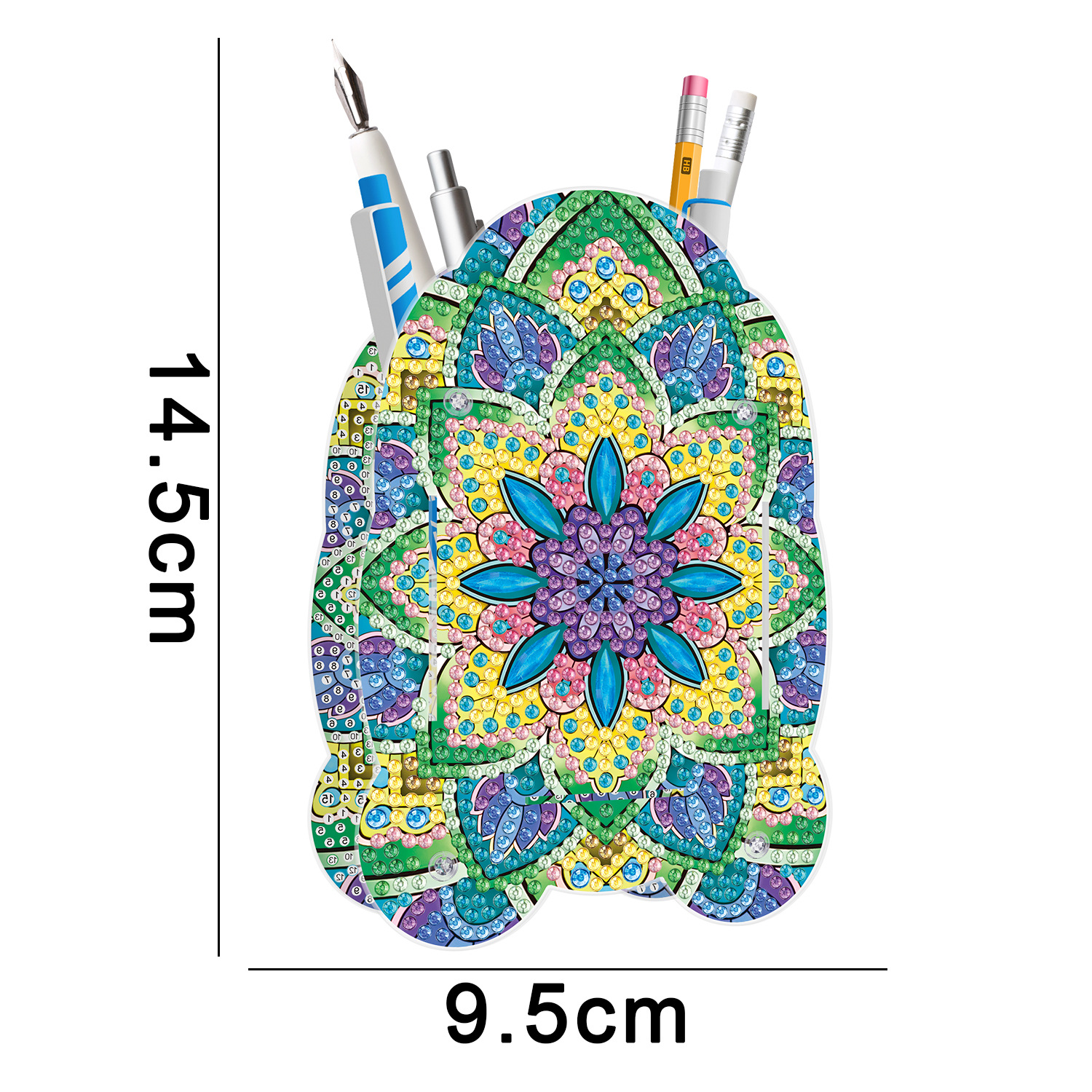 Accesorios para pintura de diamantes, soporte para bolígrafos DIY, estuche de PVC con diamantes de imitación de doble cara con diseño de animales, decoración de escritorio, disponible para distribución al por mayor.