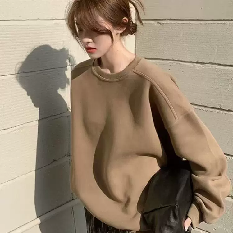 Теплый свитшот oversize, круглый ворот — унисекс, осенняя куртка, размеры S–5XL