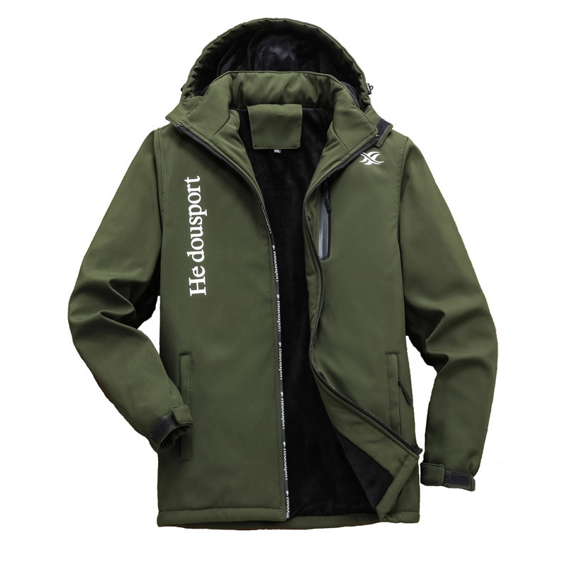 Chaqueta de moda para parejas al aire libre, chaqueta de montaña, sombrero desmontable, chaqueta impermeable a prueba de viento, hombre