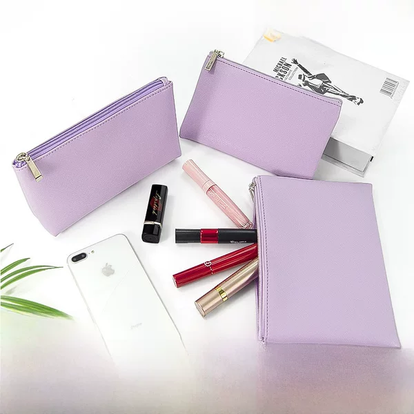 Popular Foreign Trade Small-Sized Portable Fashion Makeup Bag, High-Value Dopamine Cross-Border Pu Makeup Bag