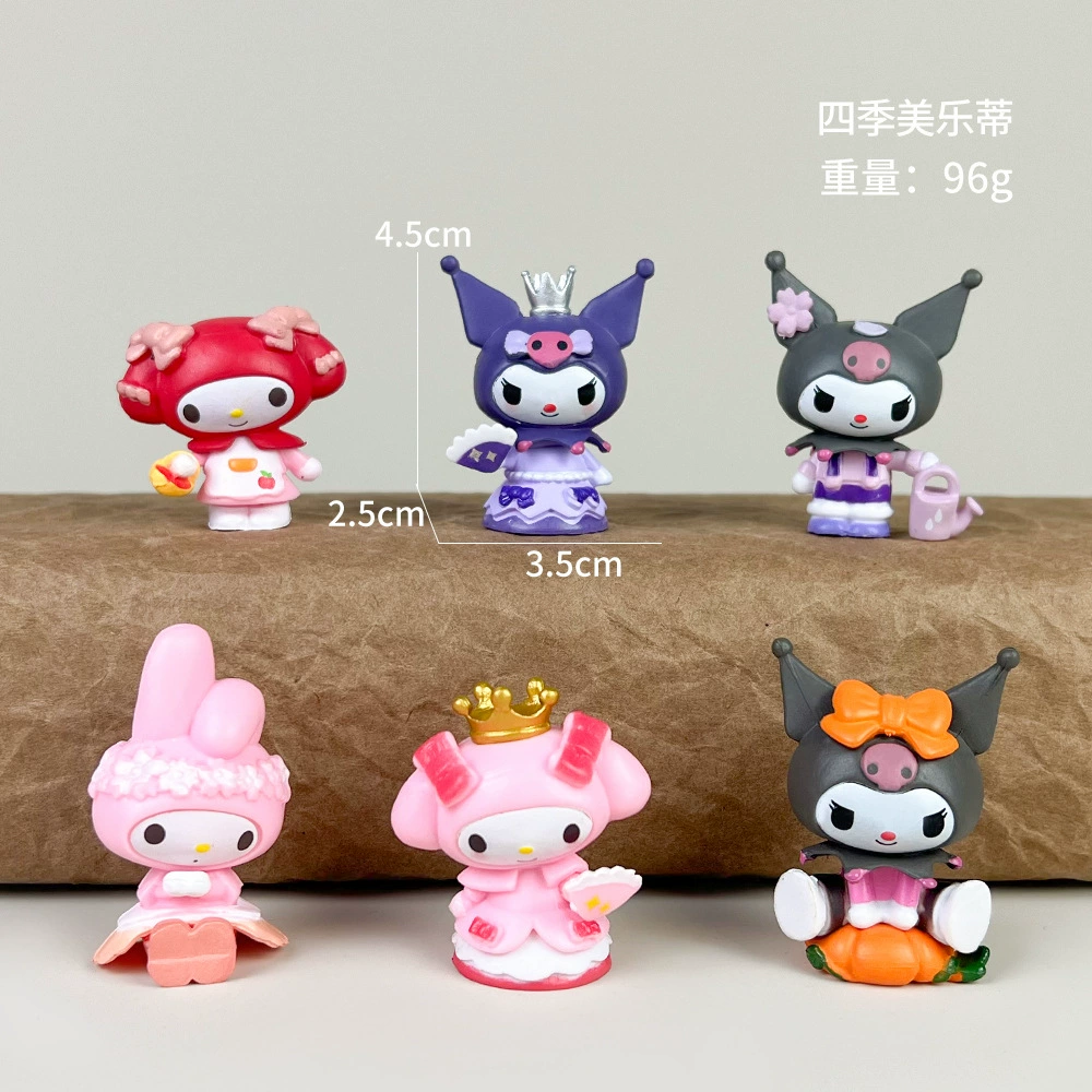 Sanrio Слепой предсказания партии Kuromi Melati Wolberry Killer Anime Doll Model Play Tide Play