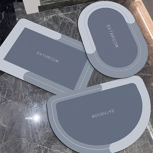 Diatom mud soft absorbent pad bathroom door mat diatomaceous earth non-slip bathroom floor mat bathroom toilet carpet