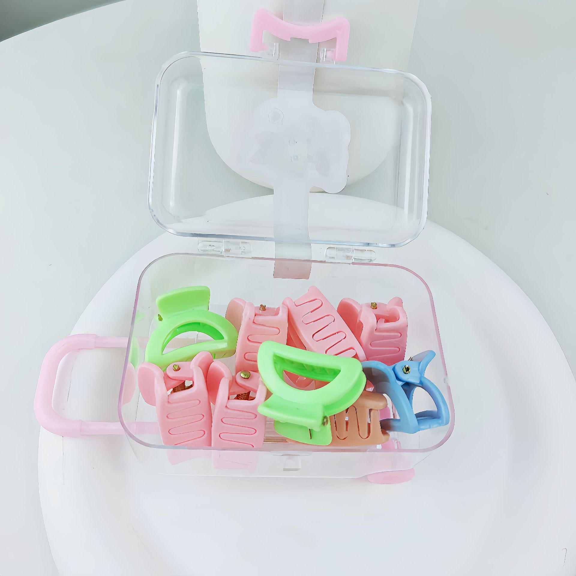 Clip de agarre para niños mini caja de barra de tracción pequeña clip de agarre de color caramelo niñas brocas de cabello lindas bucanas arco de cabello