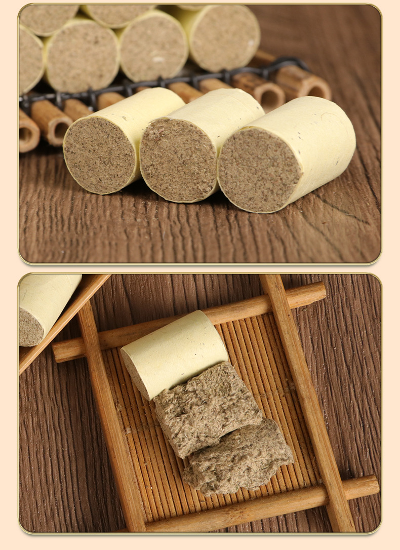 Moxa Sticks Ai Zhu 艾灸柱 Pure Mugwort Moxibustion Cones 1.5cm x 2.5cm 30 Pieces for Whole Body Warming preparation