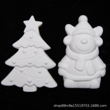 圣诞节石膏涂色系列雪人圣诞树益智玩具创意跨境彩绘石膏娃娃涂鸦