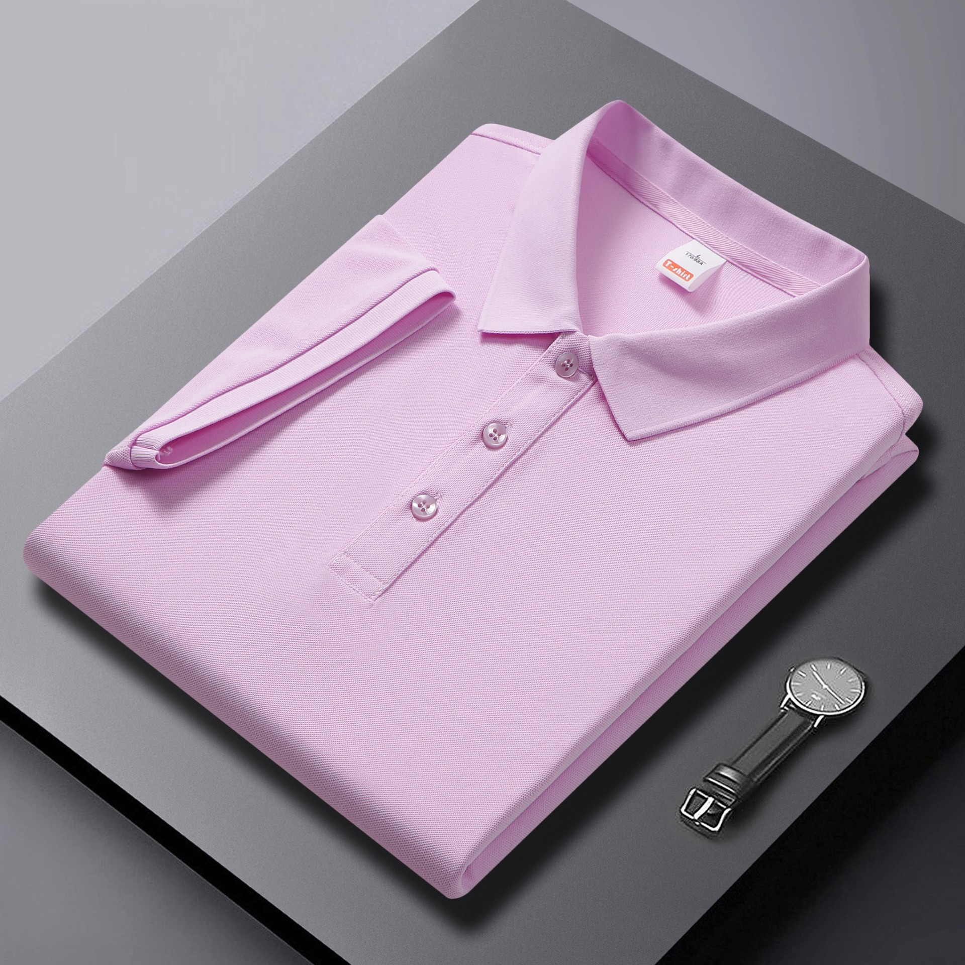 Camisas de algodón de perlas personalizadas LOGO gratis polo con solapa camiseta de manga corta para hombres y mujeres ropa de trabajo de verano fábrica transfronteriza al por mayor