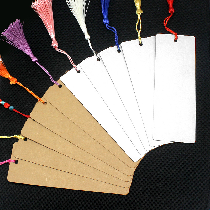 Marcador en blanco, paquete de material de bricolaje, borlas frescas, estudiantes, papel, estilo chino, tarjetas pintadas a mano, hechas a mano