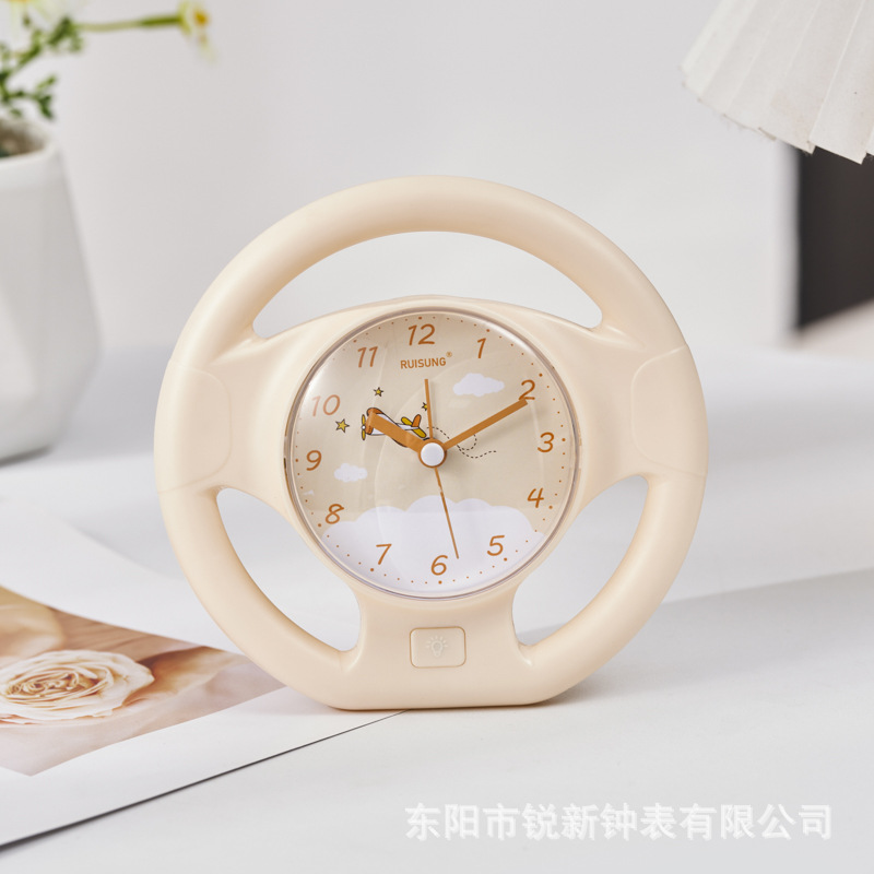 Fábrica directa de dibujos animados con luces nocturnas volante despertador para niños y estudiantes relojes especiales lindos silenciosos despertadores en línea