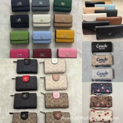 C's Ole クラシック本革レディース財布ロングメンズ財布C's クラムシェル小銭入れクラッチバッグカードホルダー