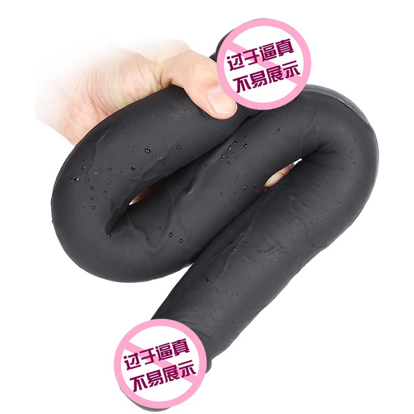 Doble cabeza pene masturbación femenina SM juguetes sexuales back Court femenino Tong simulación suministros para adultos femenino Les Consolador