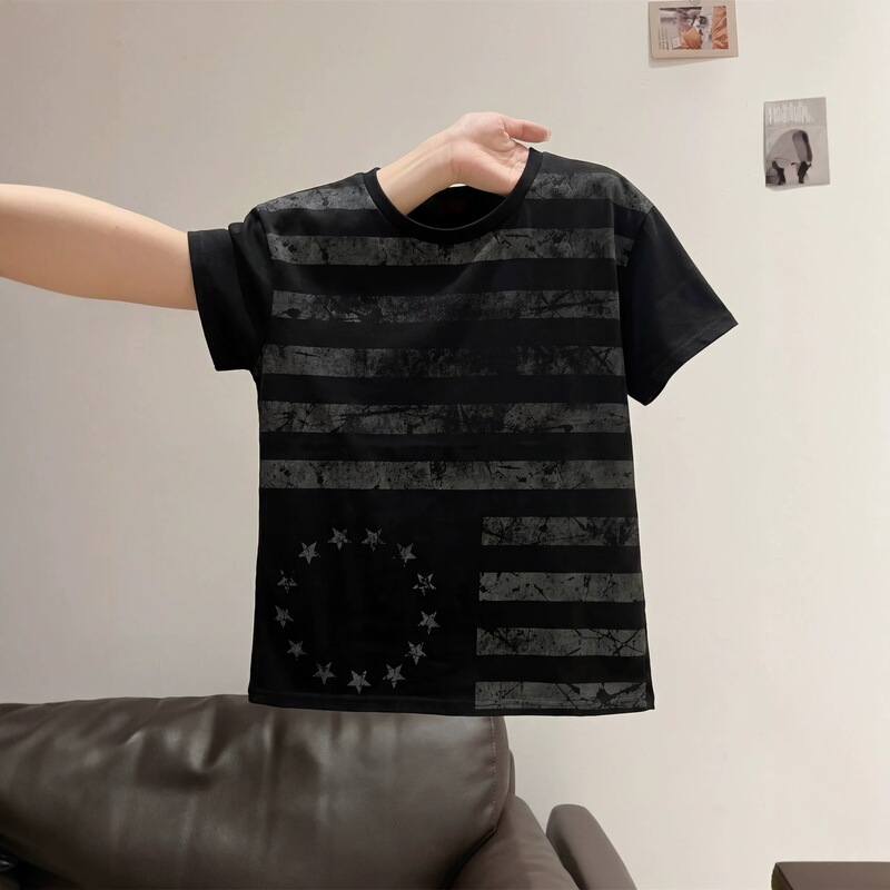 2026 New American Retro Striped Star T-Shirt for Women, Summer Stylish Slim-Fit Trendy Short-Sleeve Top 2026 New American Retro Striped Star T-Shirt for Women, Summer Stylish Slim-Fit Trendy Short-Sleeve Top