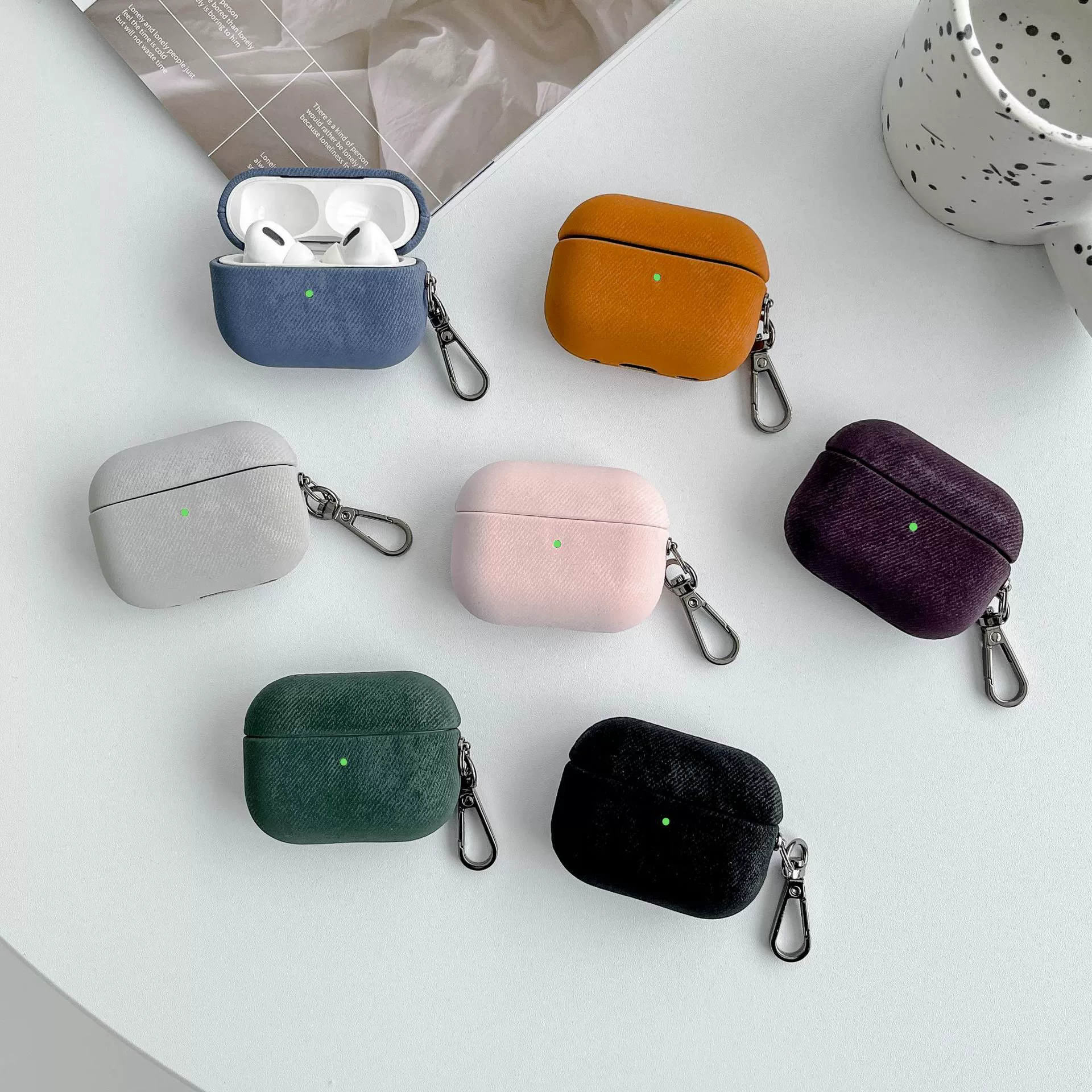 Совместимый с Airpods4 защитный кейс из замши оленя с защитой для наушников Airpods peo2