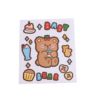 Cartoon cute sticker with glass, glass, mobile phone, laptop, South Korea, with little bears, scheduler