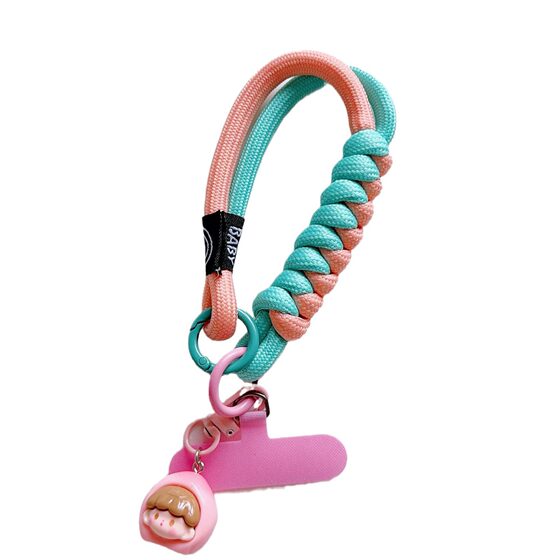 Suitable for colorful handmade short lanyard mobile phone case new portable wrist short rope key accessories decorative rope women's anti-lost