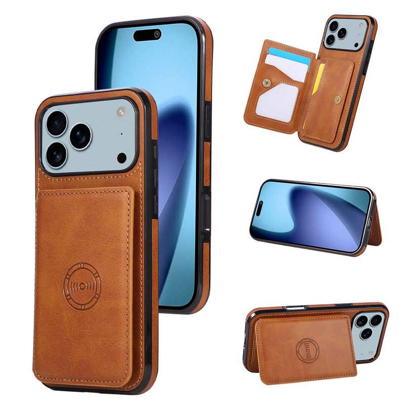 Suitable for Iphone17E Magnetic Wallet-Style Phone Case with Card Slot, Apple 16Promax Anti-Fall Protective Case Suitable for Iphone17E Magnetic Wallet-Style Phone Case with Card Slot, Apple 16Promax Anti-Fall Protective Case