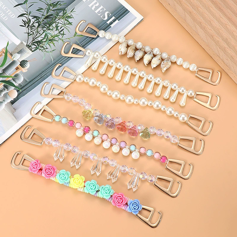 Accessory pearl, removable footwear buckle, DIY