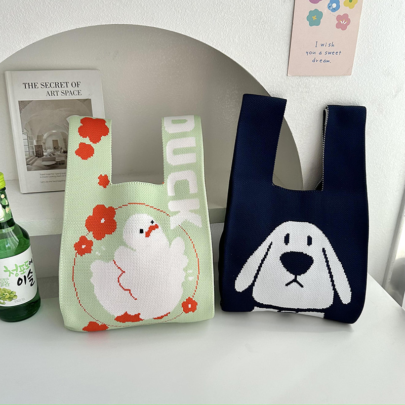 Bolsas de punto bolsas de mano coreanas de gran capacidad bolsas de mano bolsas de mano bolsas de regalo bolsas de muñeca al por mayor